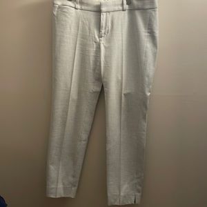 Banana Republic Sloan slacks, Size 6P, white/black pattern